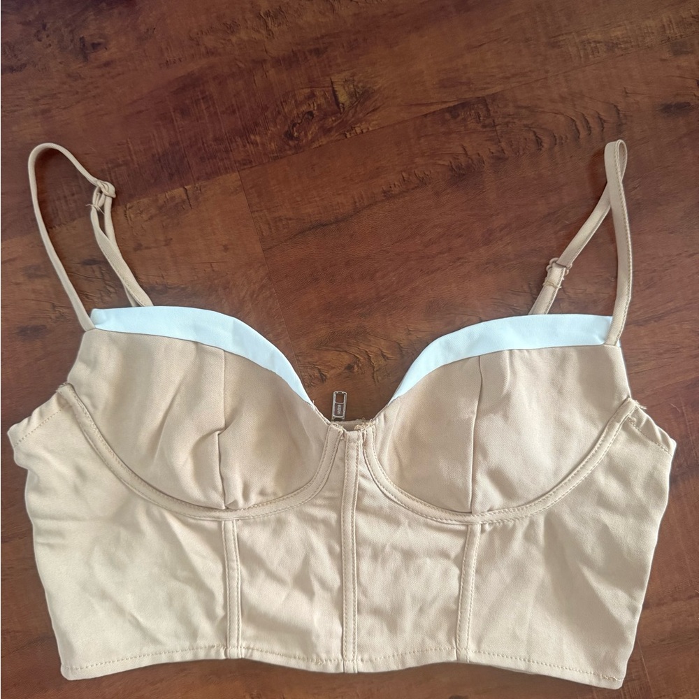 Women's Tan Bustier crop  Top